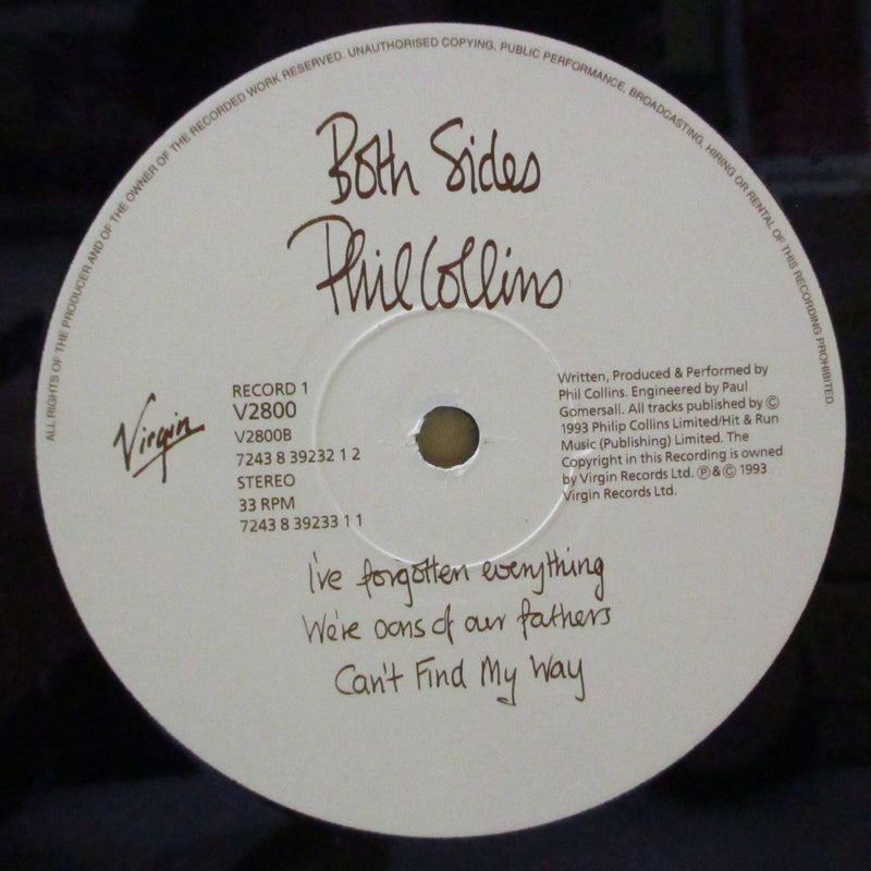 PHIL COLLINS (フィル・コリンズ)  - Both Sides (UK オリジナル 2xLP/レアステッカー付き光沢見開きジャケ)