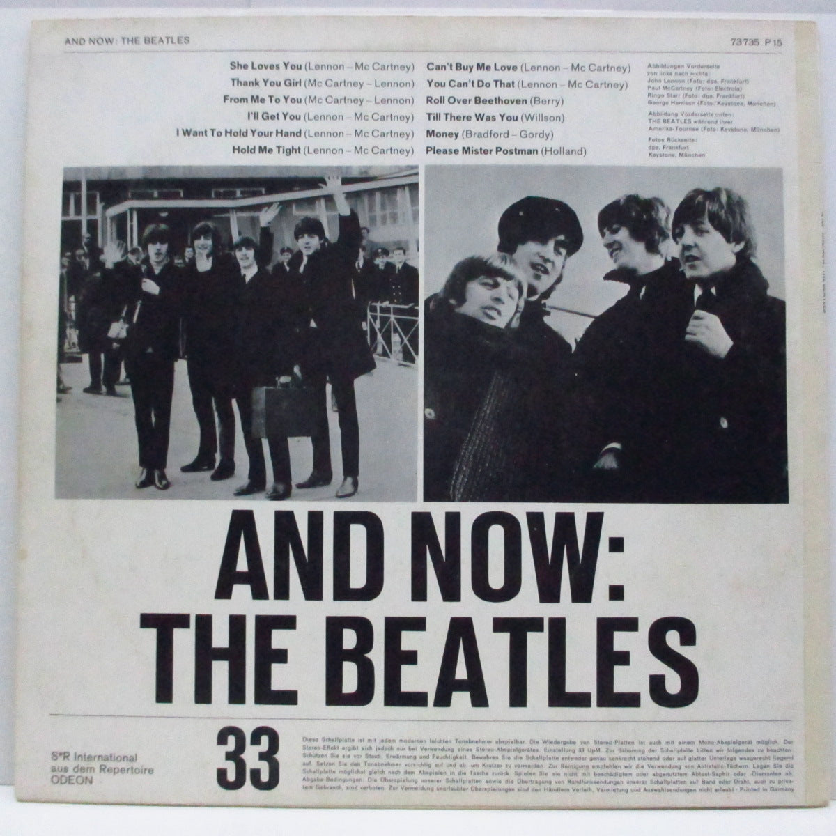 BEATLES (ビートルズ) - And Now (German '66 再発「レコードクラブ」ステレオLP/表面コーティング「ビーチ」ジャケ)