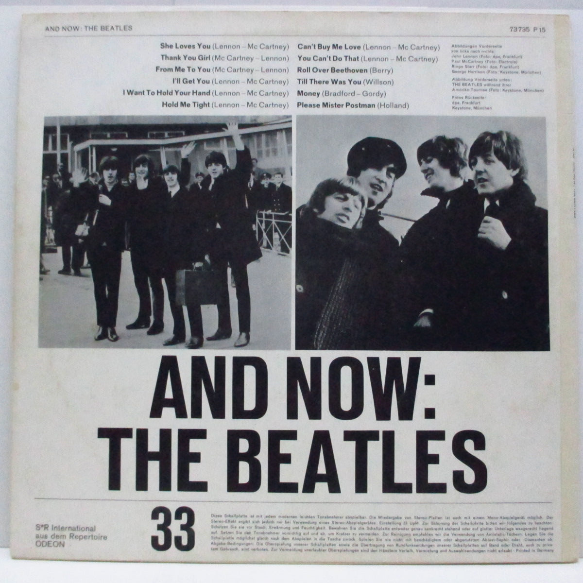 BEATLES (ビートルズ)  - And Now (German '66 再発「レコードクラブ」ステレオLP/表面コーティング「ビーチ」ジャケ)