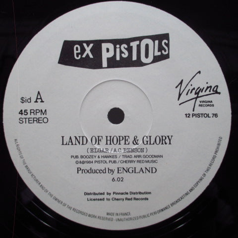 EX PISTOLS, THE (エックス・ピストルズ) - Land Of Hope & Glory (UK オリジナル 12")