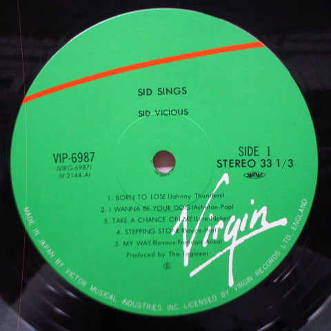 SID VICIOUS (シド・ヴィシャス) - Sid Sings (Japan オリジナル LP+ライナー/帯欠)