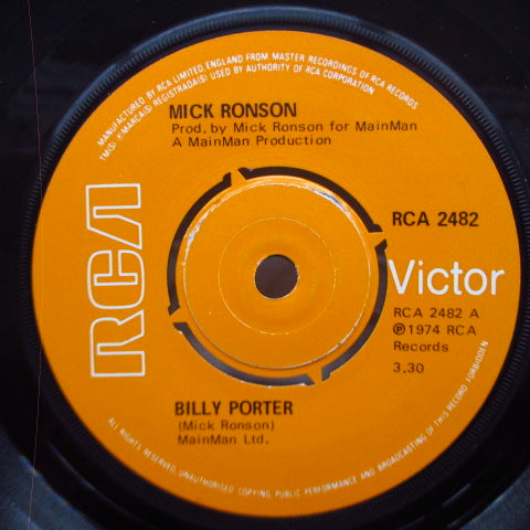 MICK RONSON - Billy Porter / Seven Days (UK Reissue 7")