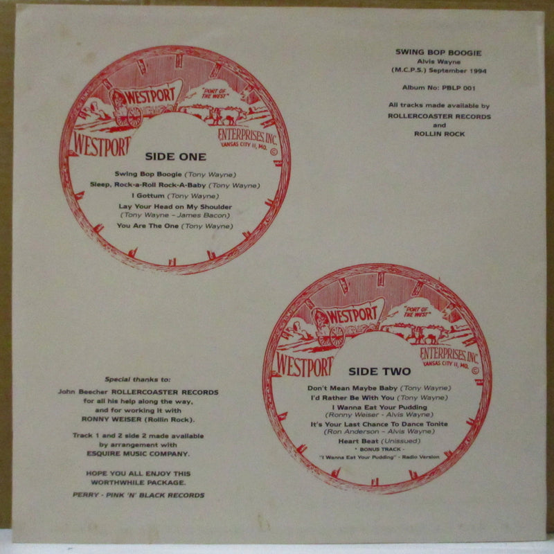 ALVIS WAYNE (オルヴィス・ウェイン)  - Swing Bop Boogie (UK オリジナル Mono LP)