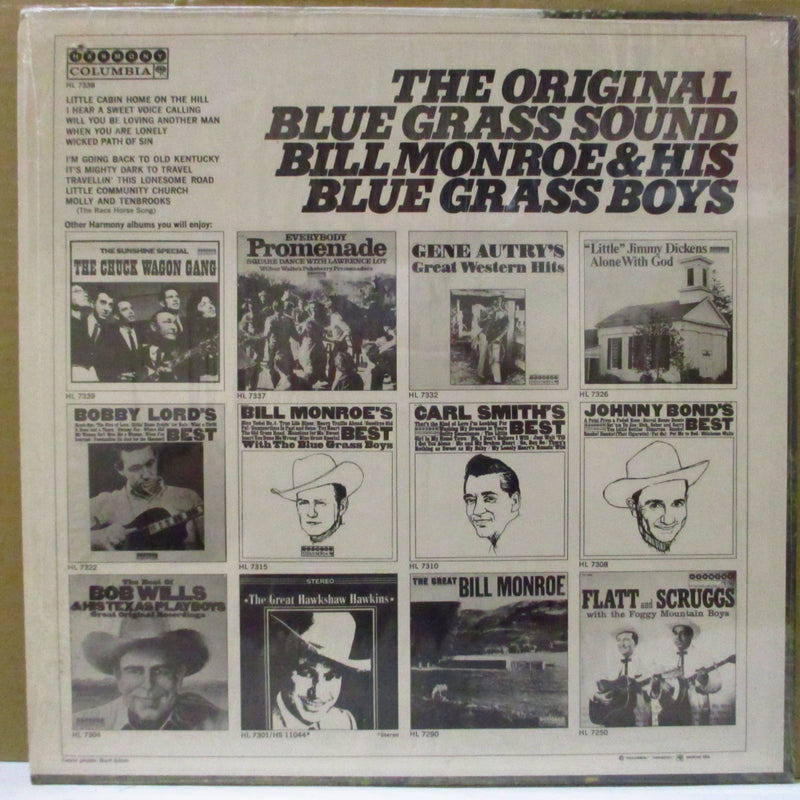 BILL MONROE & HIS BLUEGRASS BOYS  (ビル・モンロー)  - The Original Bluegrass Sound (Canada オリジナル Mono LP)