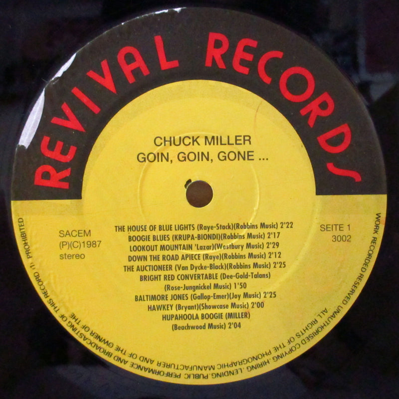 CHUCK MILLER (チャック・ミラー)  - Goin, Goin, Gone... (EU 限定アナログ LP)