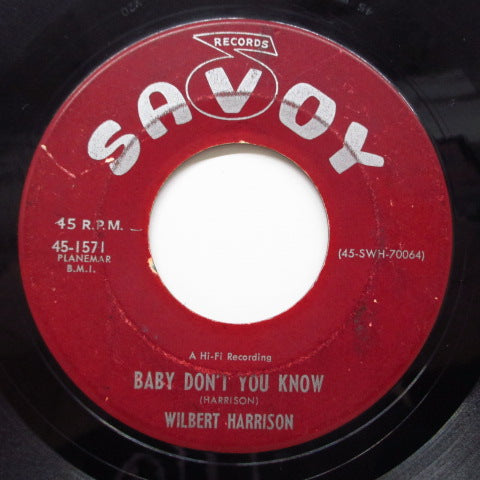 WILBERT HARRISON - Baby Don't You Know ('59 Reissue)