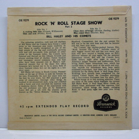 BILL HALEY & HIS COMETS (ビル・ヘイリー＆ヒズ・コメッツ) - Rock 'n Roll Stage Show Part 2 (UK Orig.EP/CFS)
