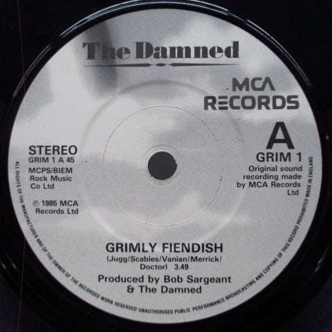 DAMNED, THE (ザ ・ダムド) - Grimly Fiendish (UK 限定 7"/見開ジャケ)