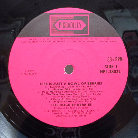 ROCKIN' BERRIES - Life Is Just A Bowl Of Berries (UK Orig.Mono LP/CFS)
