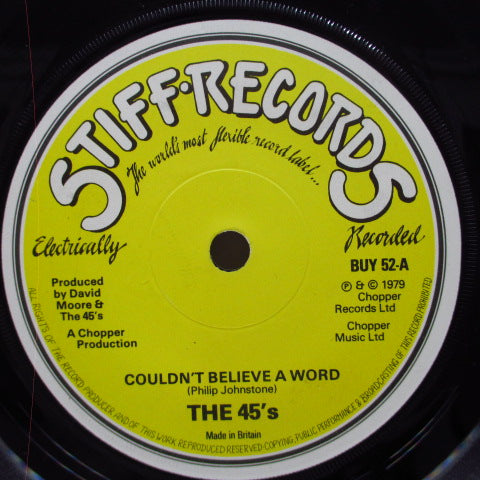 45's, THE - Couldn't Believe A Word (UK Reissue 7")
