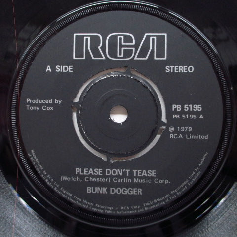 BUNK DOGGER - Please Don't Tease (UK Orig.7")