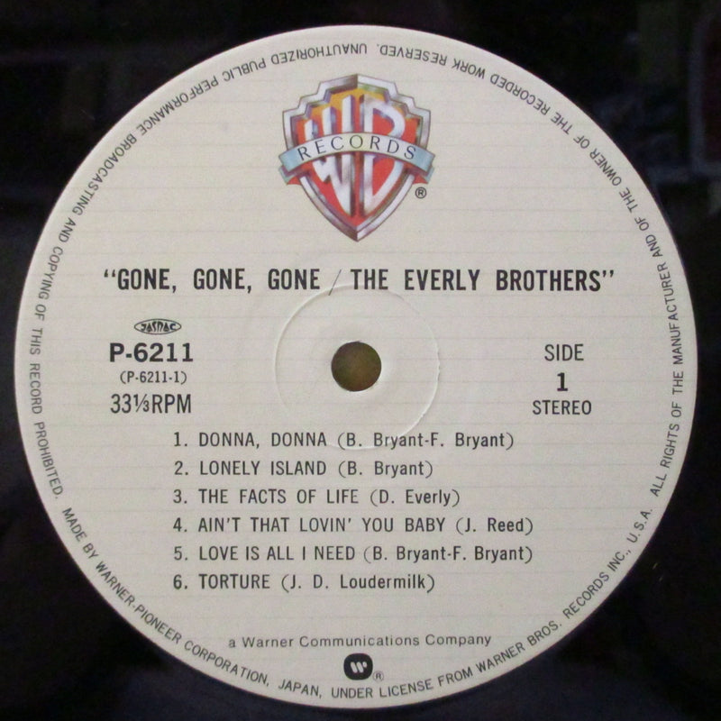 EVERLY BROTHERS (エヴァリー・ブラザーズ)  - Gone, Gone, Gone (Japan 80's 限定復刻再発 LP/P-6211)