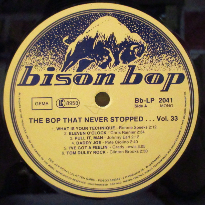V.A. (50's & 60's 名作ロカビリーシリーズコンピ)  - Bison Bop Vol.33 (German オリジナル Mono LP)