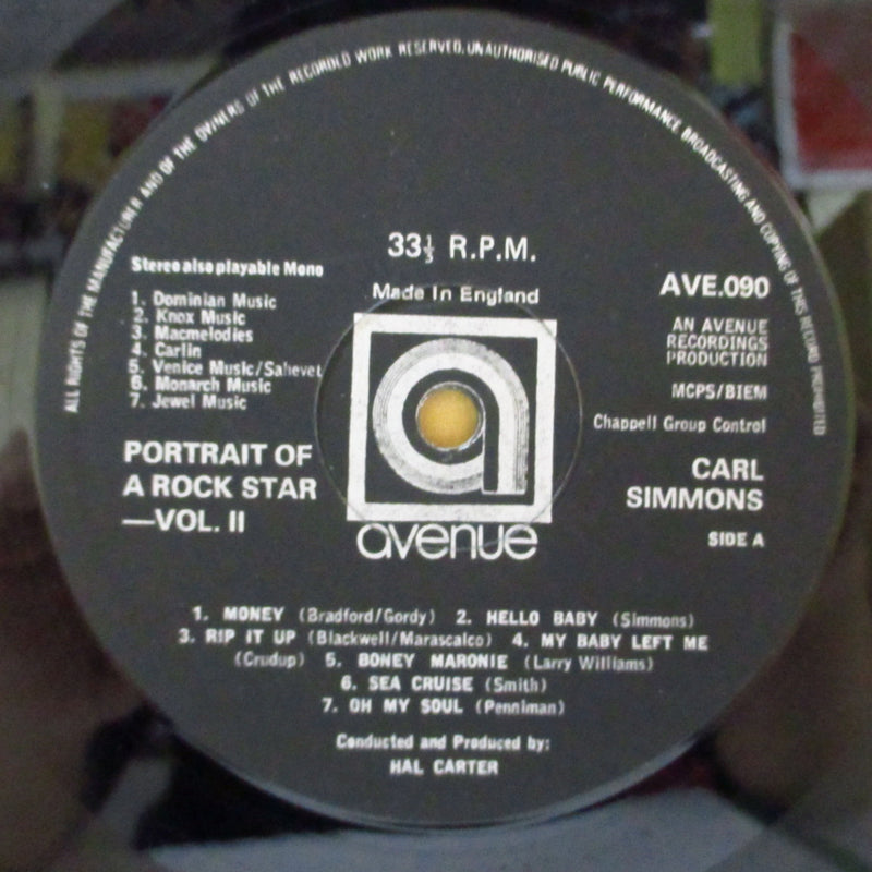 CARL SIMMONS (カール・シモンズ)  - Portrait Of A Rock Star Vol.2 (UK Orig.LP/Texture CVR)