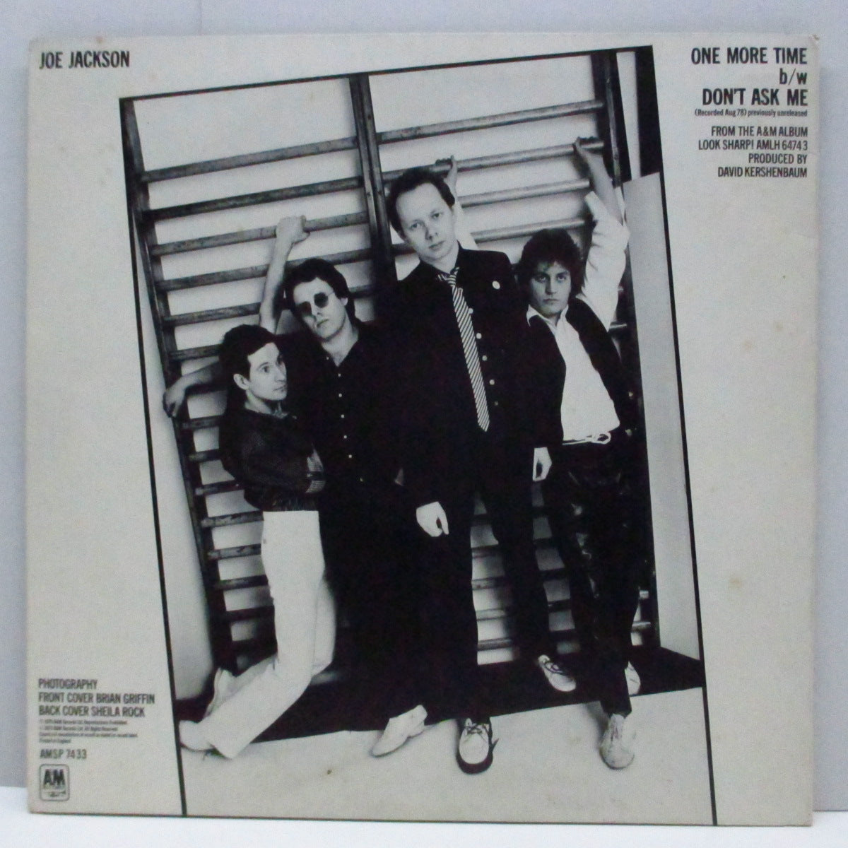 JOE JACKSON (ジョー・ジャクソン)  - One More Time / Don't Ask Me (UK 限定「ホワイトヴァイナル」 10" +バッジ付)