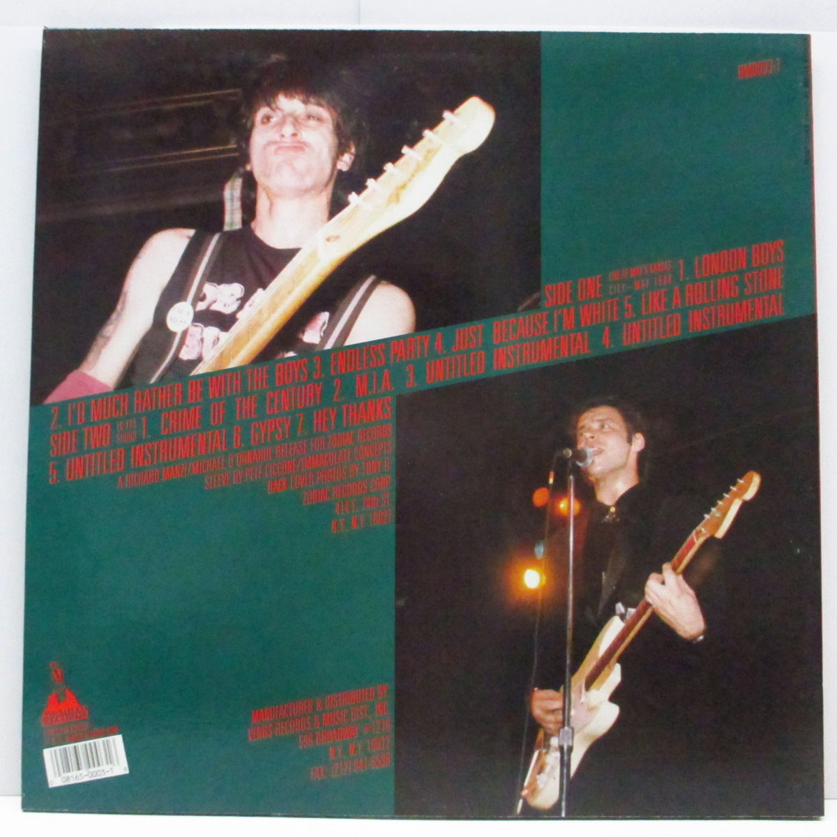 JOHNNY THUNDERS u0026 WAYNE KRAMER (GANG WAR ) (ジョニー・サンダース  u0026ウェイン・クレイマー（ギャング・ウォー) - Gang War (US Orig.LP 「廃盤 New」残少！ )