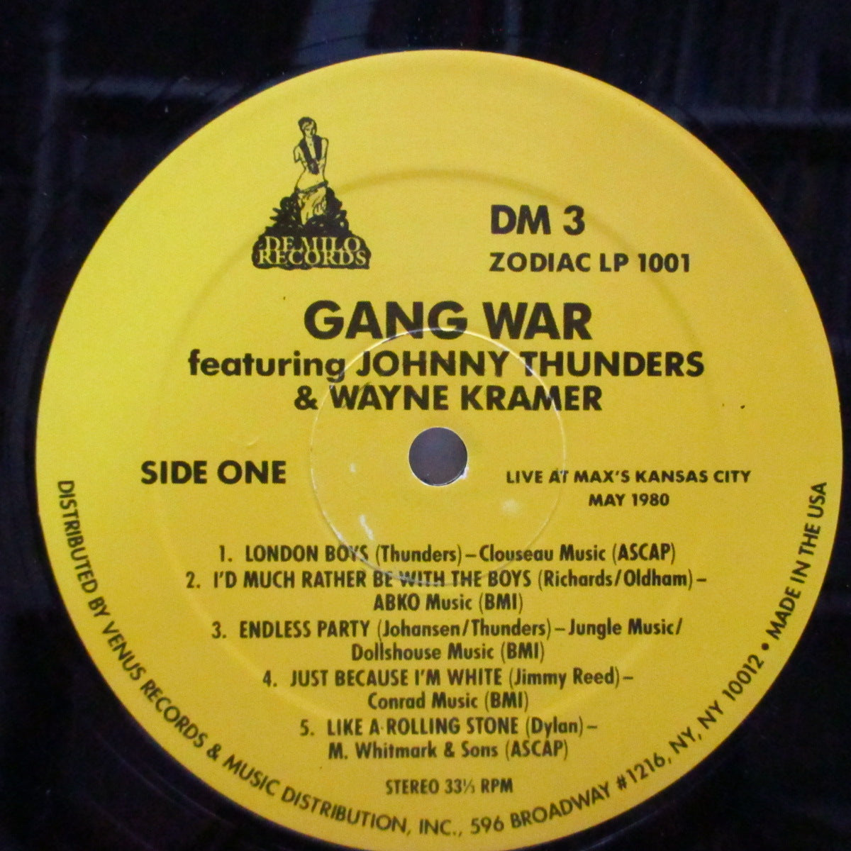 JOHNNY THUNDERS u0026 WAYNE KRAMER (GANG WAR ) (ジョニー・サンダース  u0026ウェイン・クレイマー（ギャング・ウォー) - Gang War (US Orig.LP 「廃盤 New」残少！ )