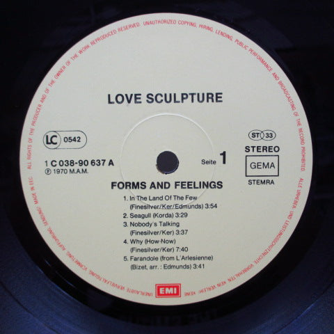 LOVE SCULPTURE - Forms And Feelings (Euro '80 Re LP)