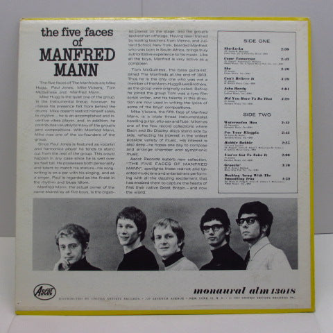 MANFRED MANN (マンフレッド・マン) - The Five Faces Of Manfred Mann (US オリジナル・モノラル LP)