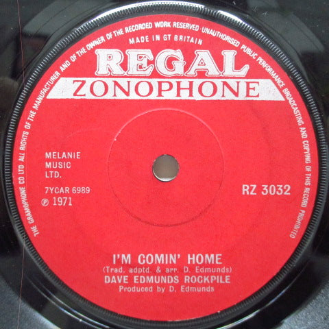 DAVE EDMUNDS' ROCKPILE (デイヴ・エドモンズ・ロックパイル) - I'm Comin' Home (UK オリジナル 7")