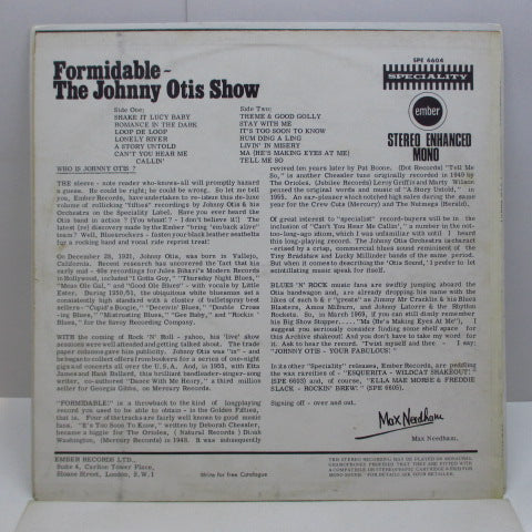 JOHNNY OTIS SHOW (ジョニー・オーティス・ショー)  - Formidable (UK Reissue LP/CS)