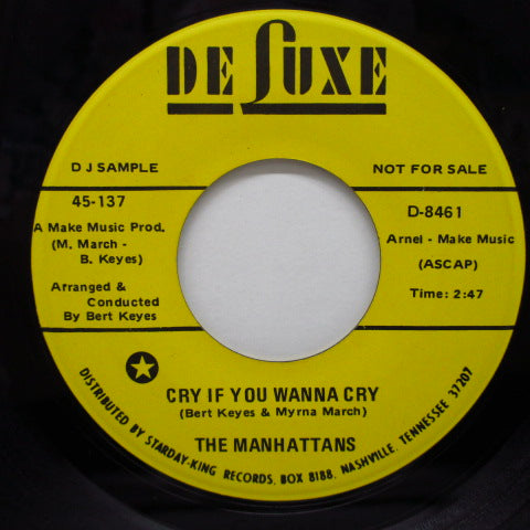 MANHATTANS - Cry If You Wanna Cry (Promo)