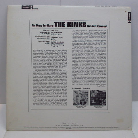KINKS (キンクス) - The Live Kinks (US Orig.Stereo LP)