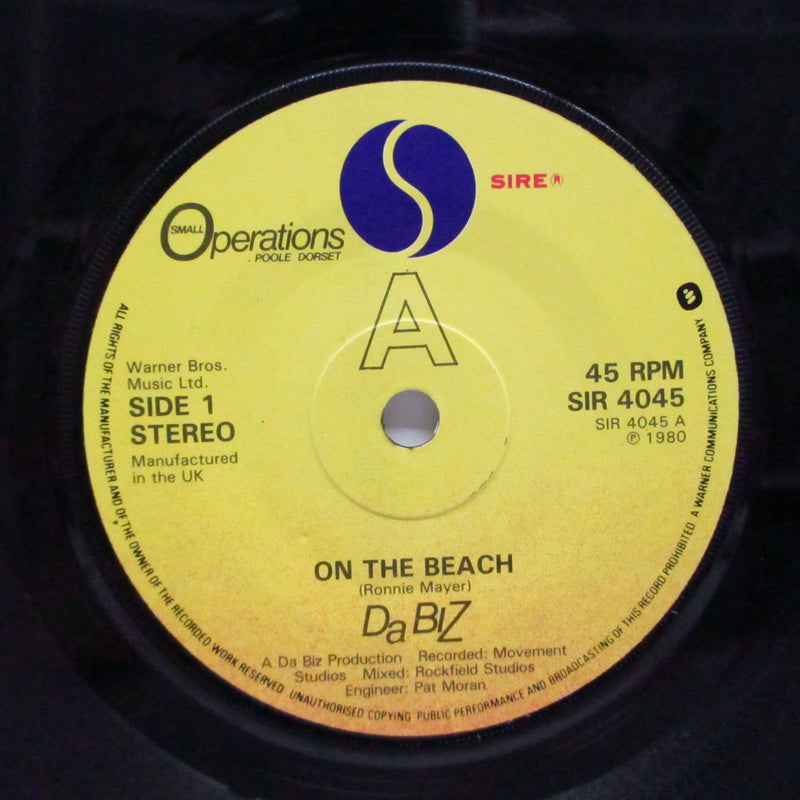 Da BIZ - On The Beach (UK Reissue 7"/SIR 4045)