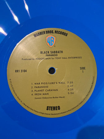 BLACK SABBATH (ブラック・サバス)  - Paranoid (US '16 Ltd.Reissue 180g Blue Vinyl LP/Stickered GS「廃盤 New」)