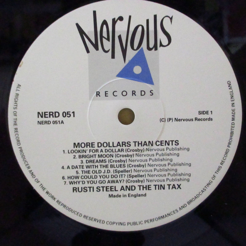RUSTI STEEL & THE TIN TAX (ラスティ・スティール & ザ・ティン・タックス)  - More Dollars Than Cents (UK Orig.LP)
