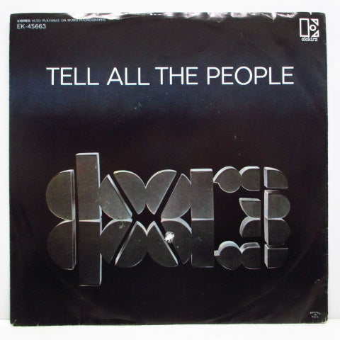 DOORS (ドアーズ) - Tell All The People (US 2nd Press Stereo 7"+PS)