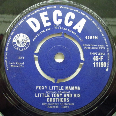 LITTLE TONY & THE HIS BROTHERS - Foxy Little Mamma (UK Orig)