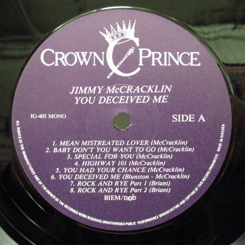 JIMMY McCRACKLIN (ジミー・マクラクリン)  - You Deceived Me (Sweden Orig.Mono LP)