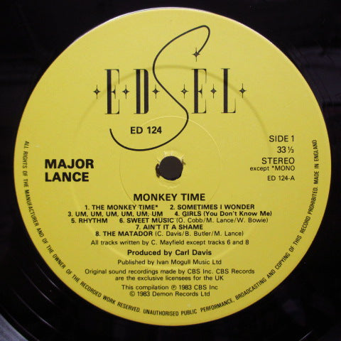 MAJOR LANCE - Monkey Time (UK:Comp.)