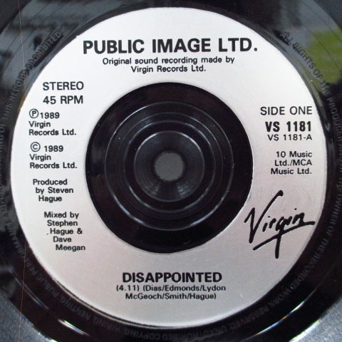 PUBLIC IMAGE LTD (パブリック・イメージ・リミテッド) - Disappointed (UK Orig.7")