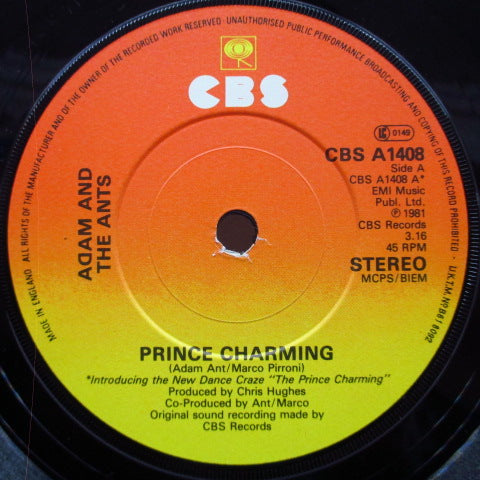 ADAM AND THE ANTS (アダム・アンド・ジ・アンツ)  - Prince Charming (UK Orig.)