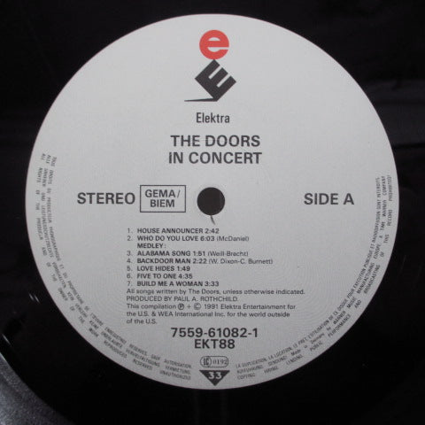 DOORS (ドアーズ) - In Concert (GERMAN:'91 LTD 3xLP/GS)