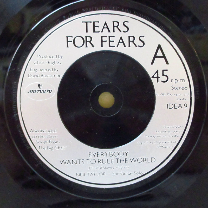TEARS FOR FEARS (ティアーズ・フォー・フィアーズ)  - Everybody Wants To Run The World (UK 限定 2x7インチ+光沢固紙見開きジャケ, 光沢ソフト紙ジャケ)
