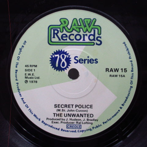 UNWANTED, THE - Secret Police (UK Orig.7")