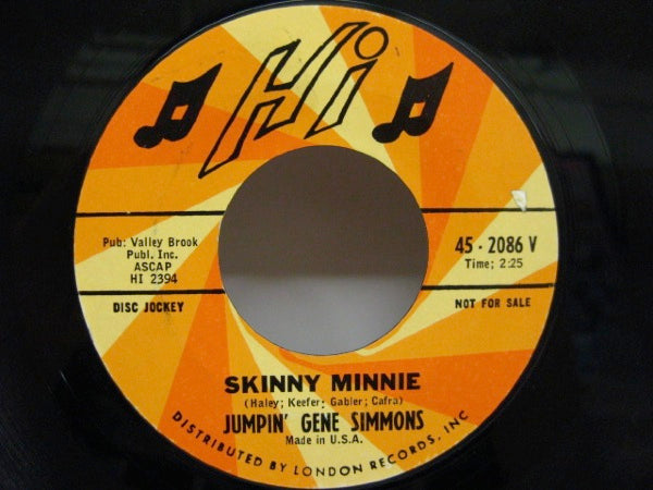 GENE SIMMONS (JUMPIN' GENE SIMMONS) - Skinny Minnie / I'm A Ramblin' Man