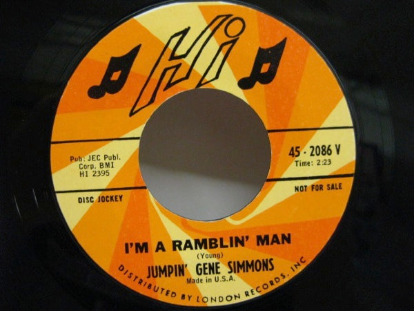 GENE SIMMONS (JUMPIN' GENE SIMMONS) - Skinny Minnie / I'm A Ramblin' Man