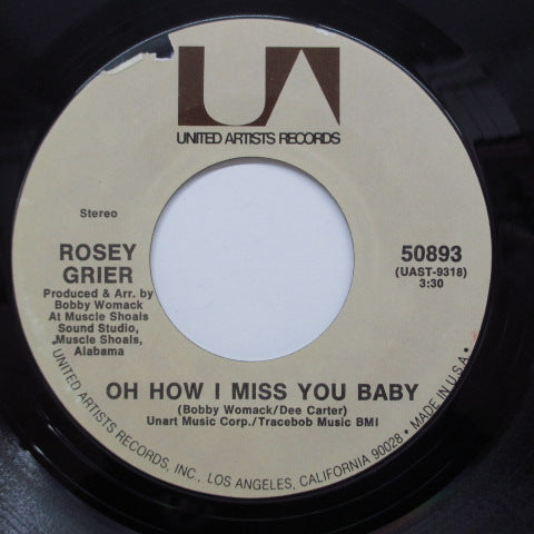 ROSEEVELT GRIER (RoseY Grier) - Oh How I Miss You Baby (Orig)