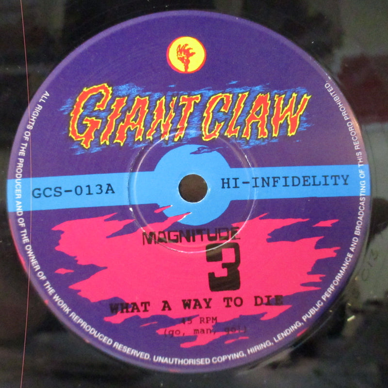 MAGNITUDE 3 - What A Way To Die (OZ Promo.Black Vinyl 7"+PS)