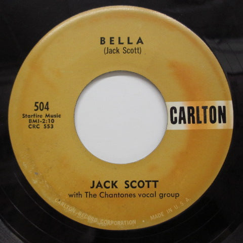 JACK SCOTT (ジャック・スコット)  - I Never Felt Like This / Bella (Orig)