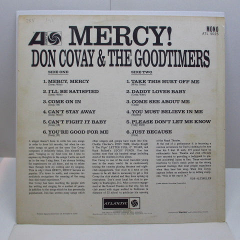 DON COVAY & THE GOODTIMERS  (ドン・コヴェイ)  - Mercy ! (UK Orig.MONO)