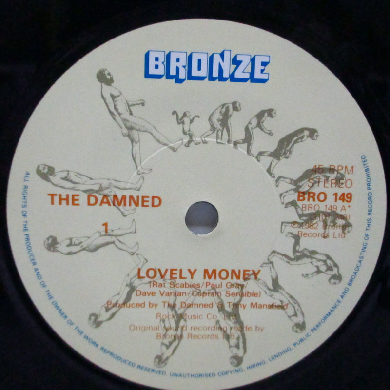 DAMNED, THE (ザ ・ダムド)  - Lovely Money +2 (UK オリジナル「紙ラベ」7"+光沢ソフト紙ジャケ付)