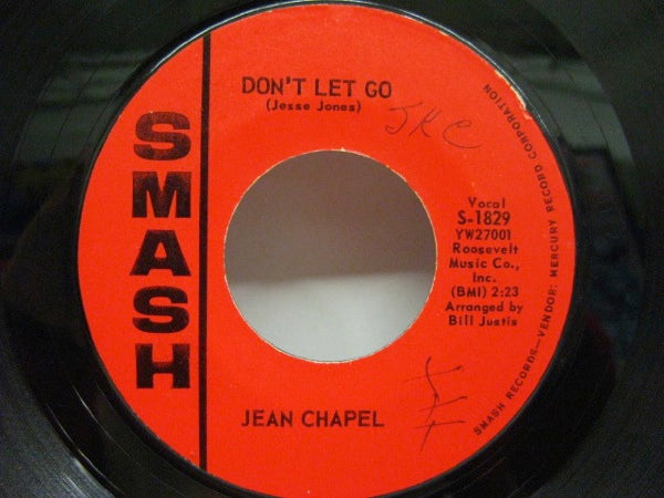JEAN CHAPEL - Don't Let Go / Your Tender Love