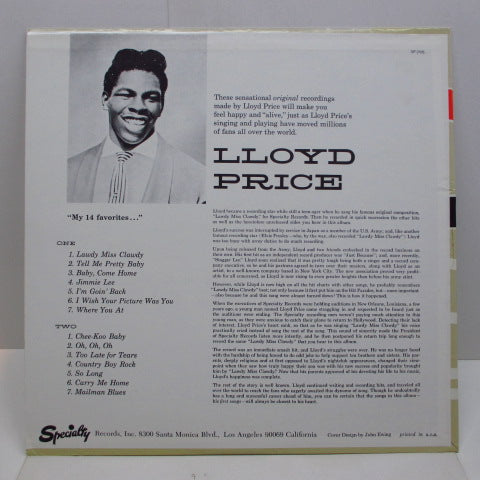 LLOYD PRICE (ロイド・プライス)  - Lloyd Price (1st) (US Mid 70's Reissue Stereo LP)