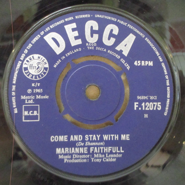 MARIANNE FAITHFULL - Come And Stay With Me (UK Orig.7")