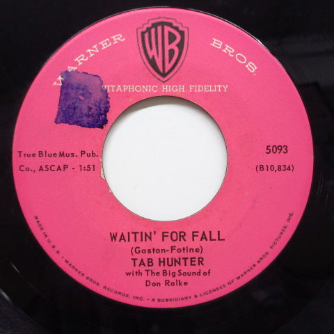 TAB HUNTER - Waitin' For Fall (Orig)
